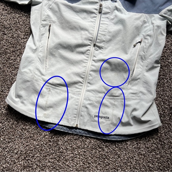 Patagonia Grey Blue Rain Jacket - Picture 14 of 14